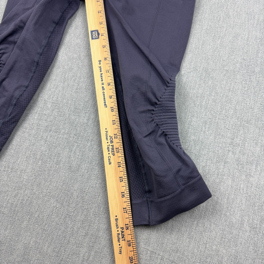 Lululemon Leggings Womens 6 Blue In The Flow Crop 18" Ruched Yoga Gym Pants - Picture 9 of 13